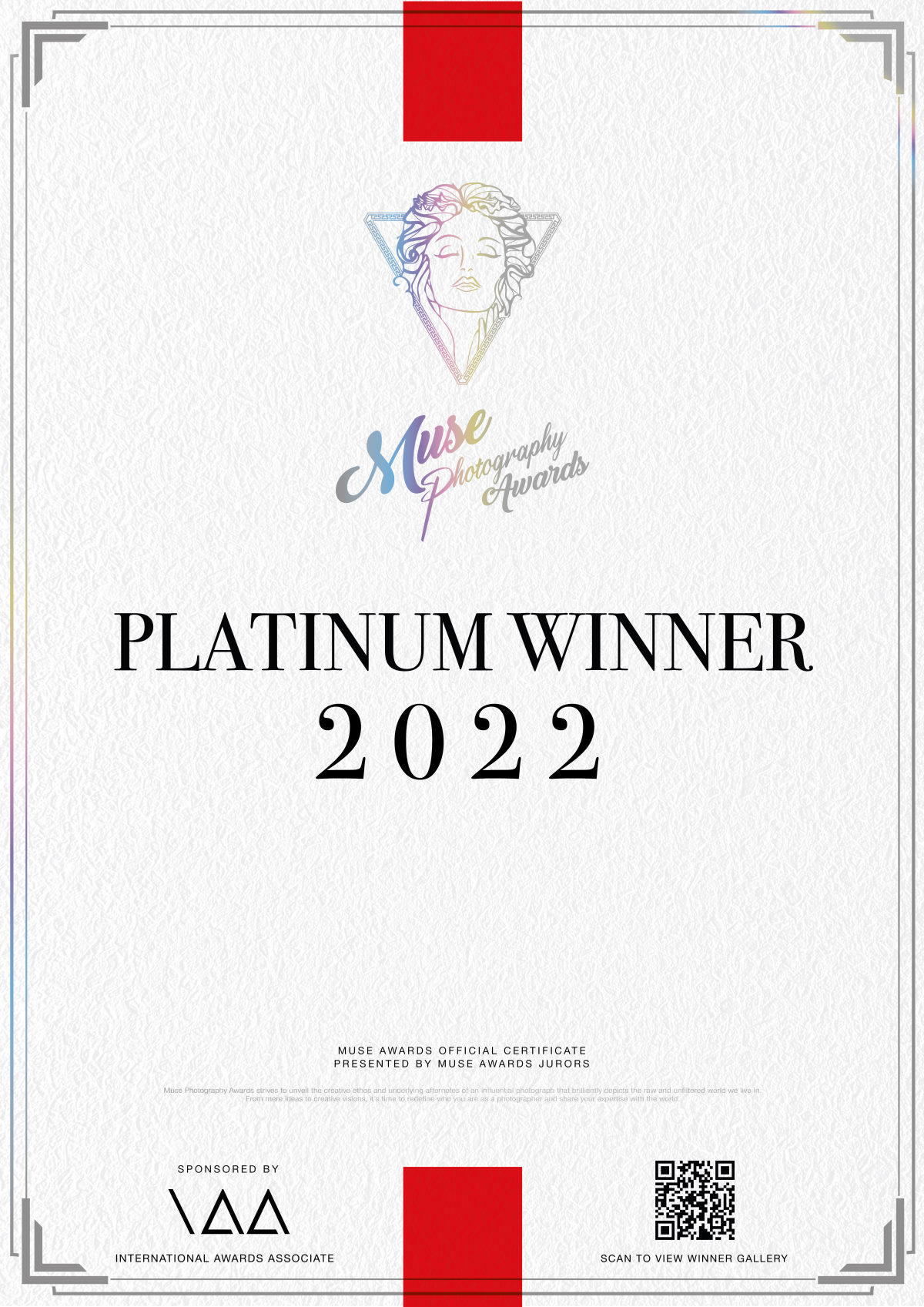 2022 MUSE Photograhpy Certificate