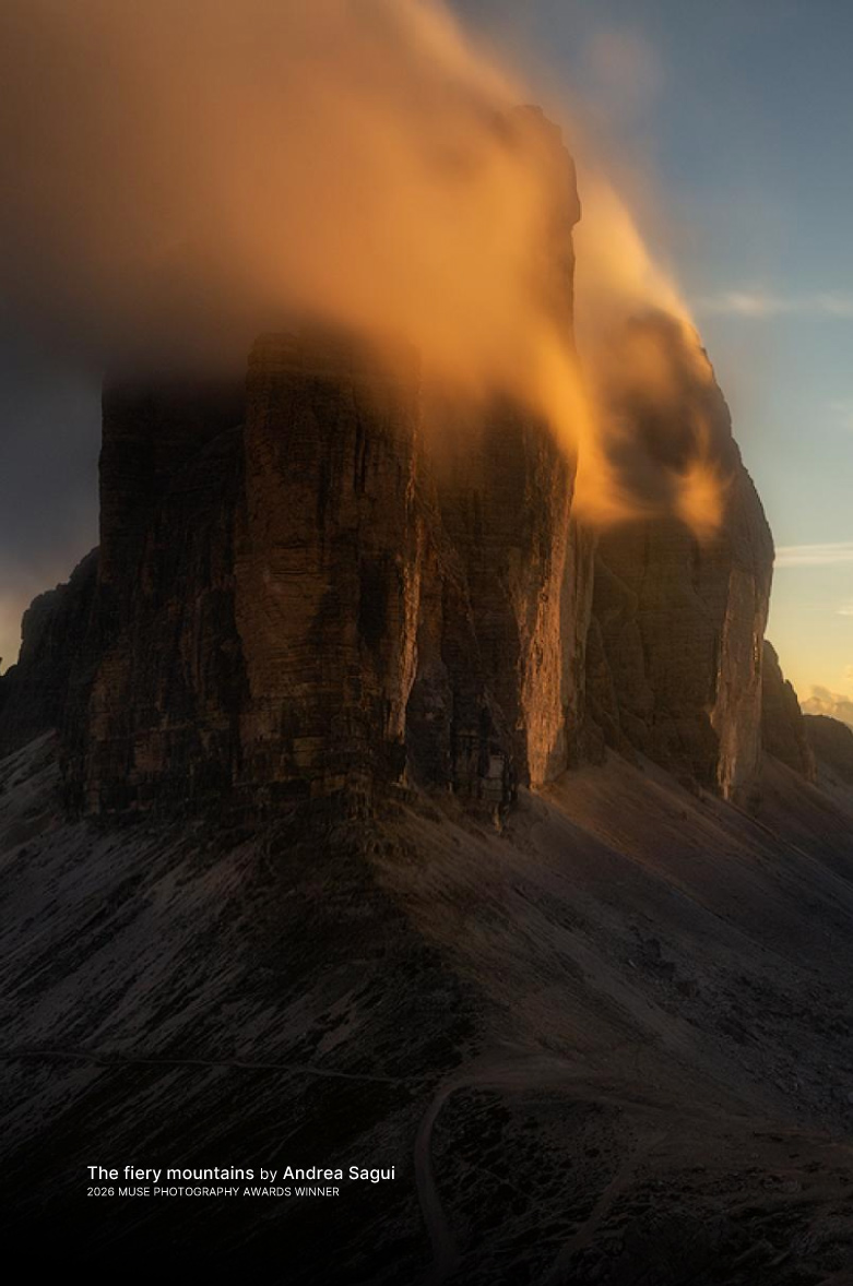 2026 MUSE Photographer Awards - Nature Photography Winner (Amateur) - The fiery mountains by Andrea Sagui