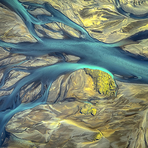 icelandic wild rivers from above - Photography Winner