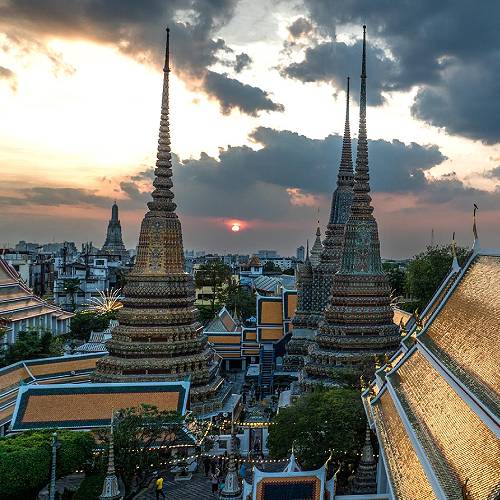 MUSE Photography Awards Silver Winner - Regal Dusk: Bangkok’s Palace Bathed in Sunset by Matt Dusig