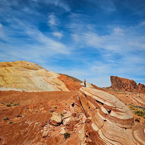 MUSE Photography Awards Silver Winner - Echoes of Time: Humans in the Vastness of Valley of Fire by Bodhisatta Maiti