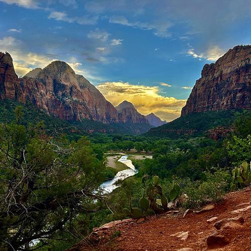 Award-winning photograph Zion Sunset by Pamela Peters, 2026 MUSE Photography Awards Silver Winner