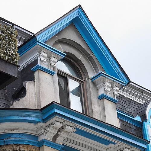 Award-winning photograph Blue Cornice, Stone Memory by Joseph Durocher, 2026 MUSE Photography Awards Silver Winner