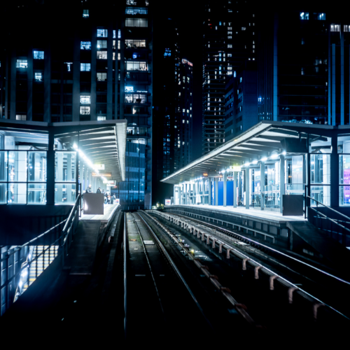 MUSE Photography Awards Gold Winner - Docklands Night Railway by Ed Walker