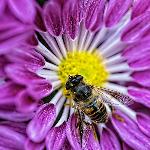 MUSE Photography Awards Gold Winner - Flower and Bee by Glenn Goldman