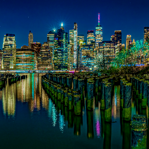 MUSE Photography Awards Gold Winner - Old Pier One NYC Skyline View by Rodrigo Izquierdo