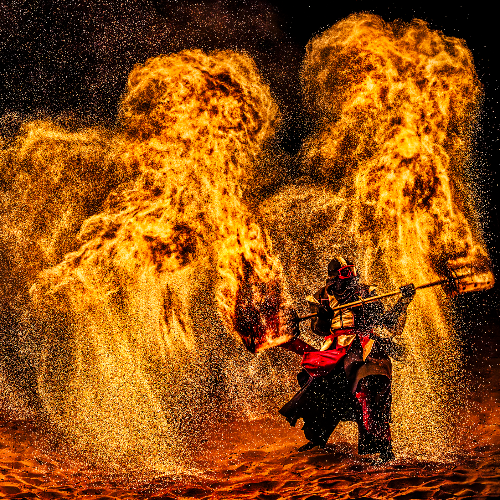 MUSE Photography Awards Platinum Winner - Dreamy big fire dance by Shirley Wung