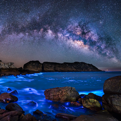 Award-winning photograph Matsu Blue Tears Galaxy by Shirley Wung, 2026 MUSE Photography Awards Gold Winner